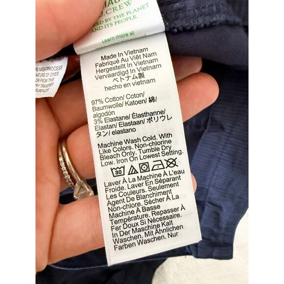 J.Crew | NWOT 4" heritage chino short in Navy Blue | Sz 8 - Picture 9 of 10